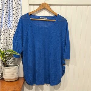 Linen On Cashmere oversized tunic top size small